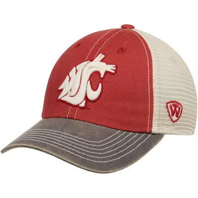 Washington State Cougars Top of the World Offroad Trucker Hat - Crimson/Tan