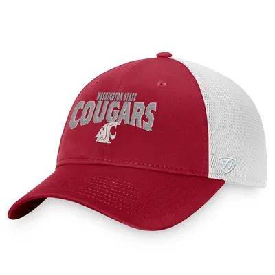 Washington State Cougars Top of the World Breakout Trucker Snapback Hat - Crimson/White