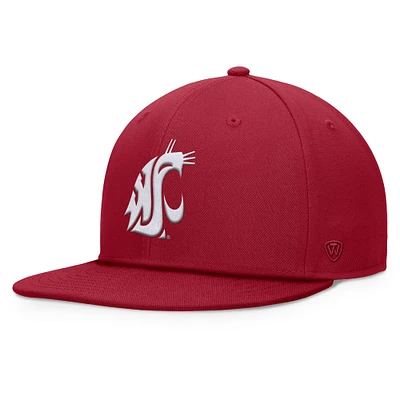 Casquette Snapback fondamentale pour hommes Top of the World Crimson Washington State Cougars