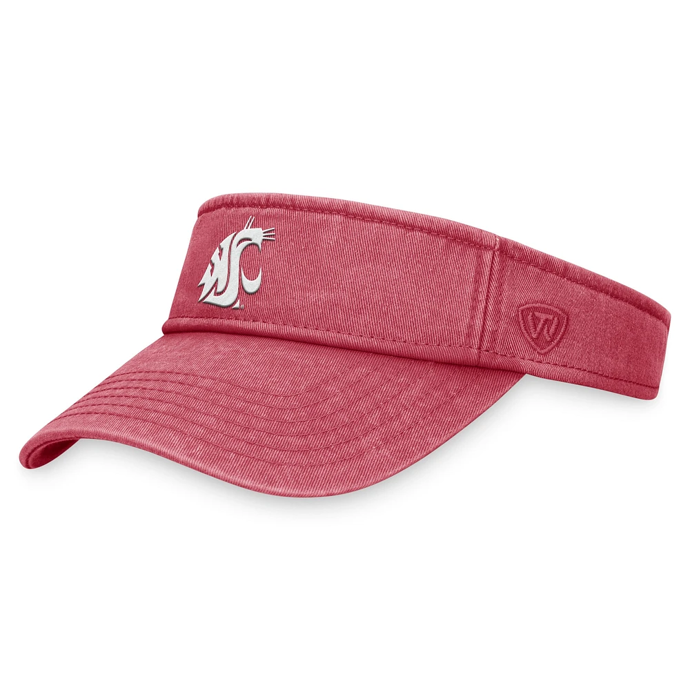 Top of the World Crimson Washington State Cougars Terry Visière réglable pour homme