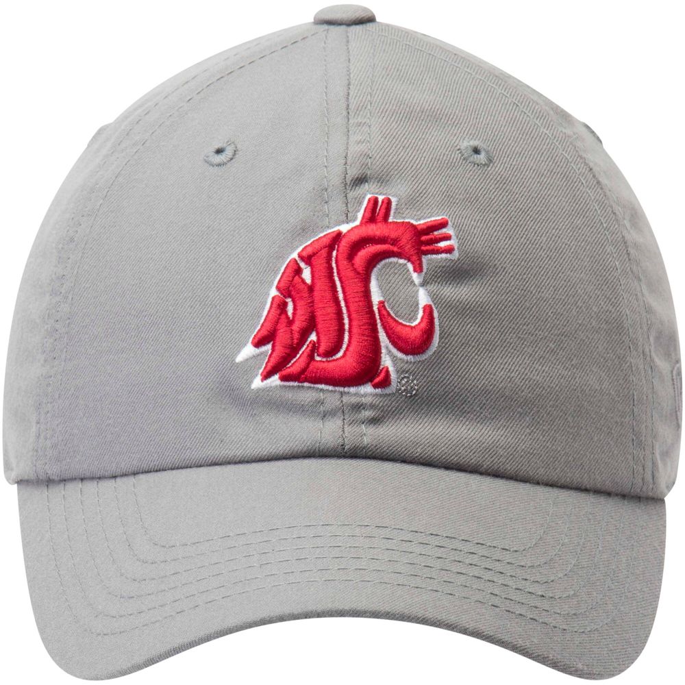 Men's Top of the World Gray Washington State Cougars Primary Logo Staple Adjustable Hat