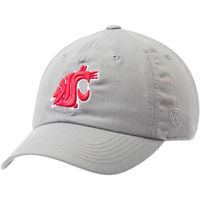 Men's Top of the World Gray Washington State Cougars Primary Logo Staple Adjustable Hat