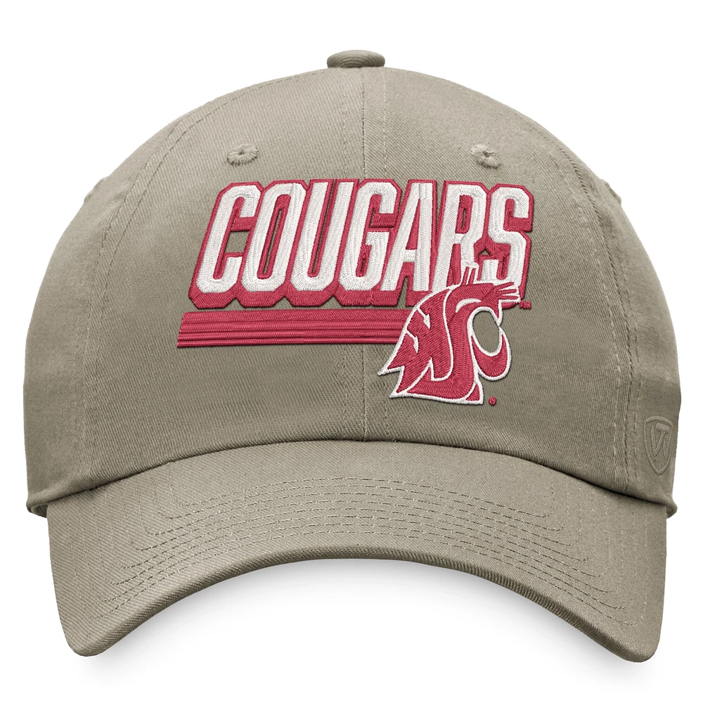 Top of the World Kaki Washington State Cougars Slice Casquette réglable pour homme