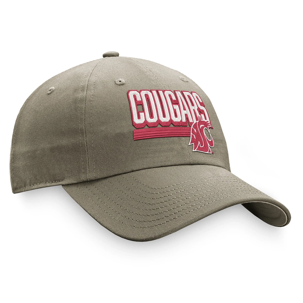 Top of the World Kaki Washington State Cougars Slice Casquette réglable pour homme