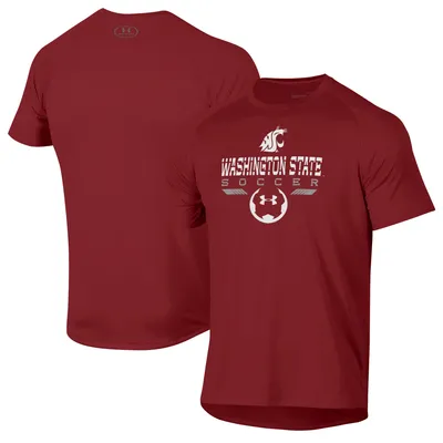 Washington State Cougars Under Armour Soccer Icon Tech T-Shirt - Crimson