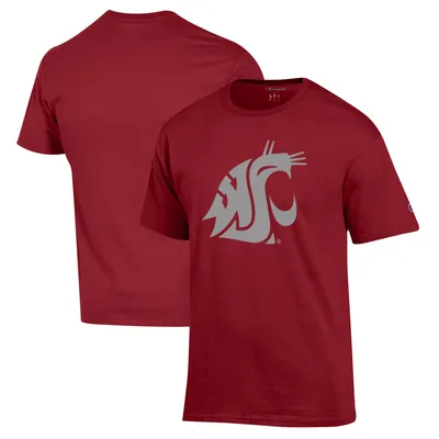 Washington State Cougars Champion Primary Logo Jersey T-Shirt - Crimson