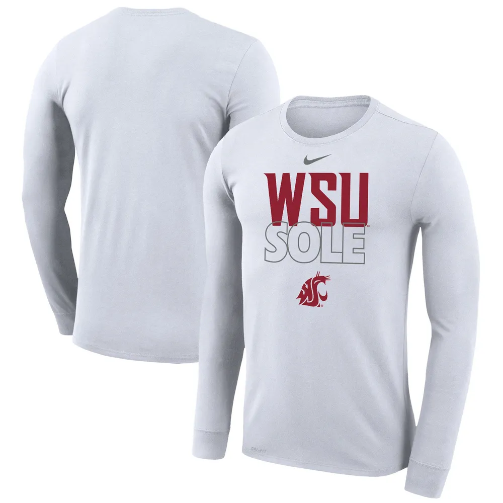 Nike  White Washington State Cougars 2023 On Court Bench Long Sleeve T-Shirt