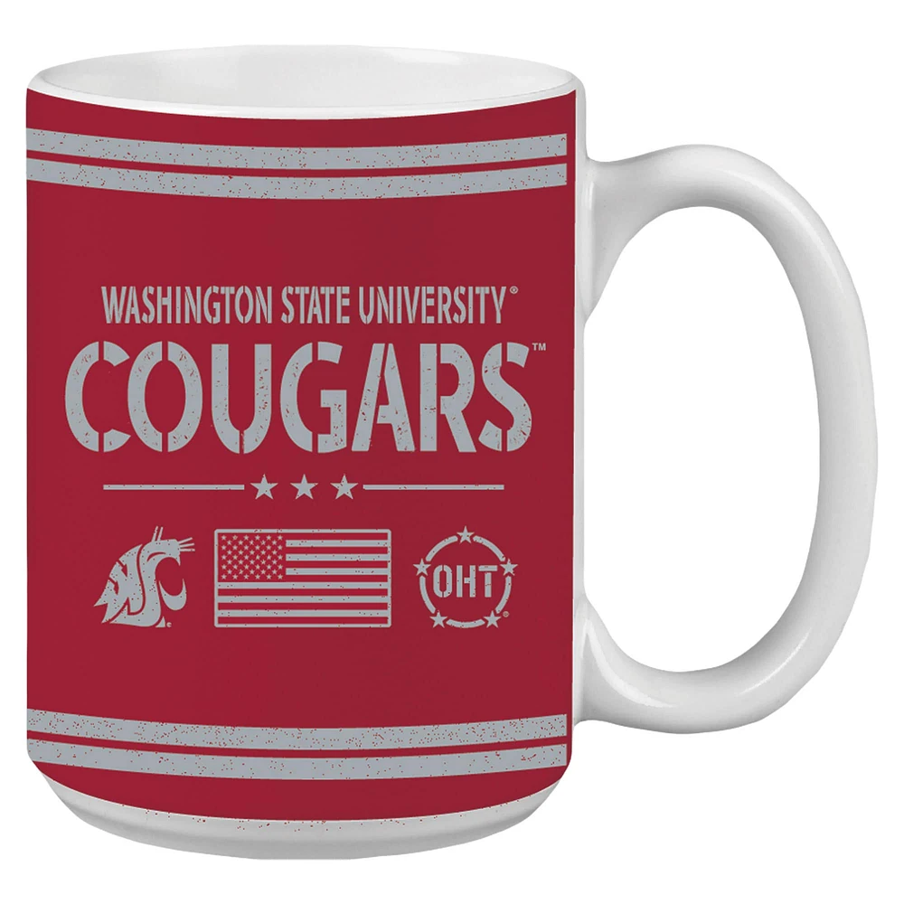 Cougars de l'État de Washington 15oz. Tasse d’appréciation militaire OHT