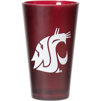 Cougars de l'État de Washington 16 oz. Verre à pinte givré de couleur d'équipe