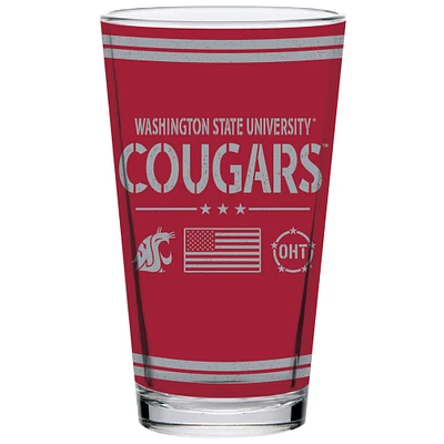 Cougars de l'État de Washington 16oz. Verre à pinte d’appréciation militaire OHT