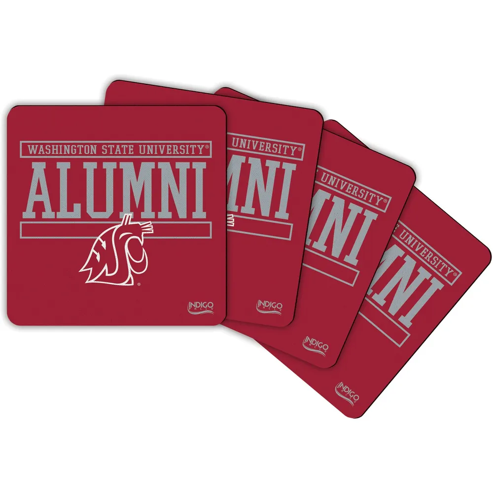 Ensemble de 4 sous-verres en néoprène Washington State Cougars Alumni