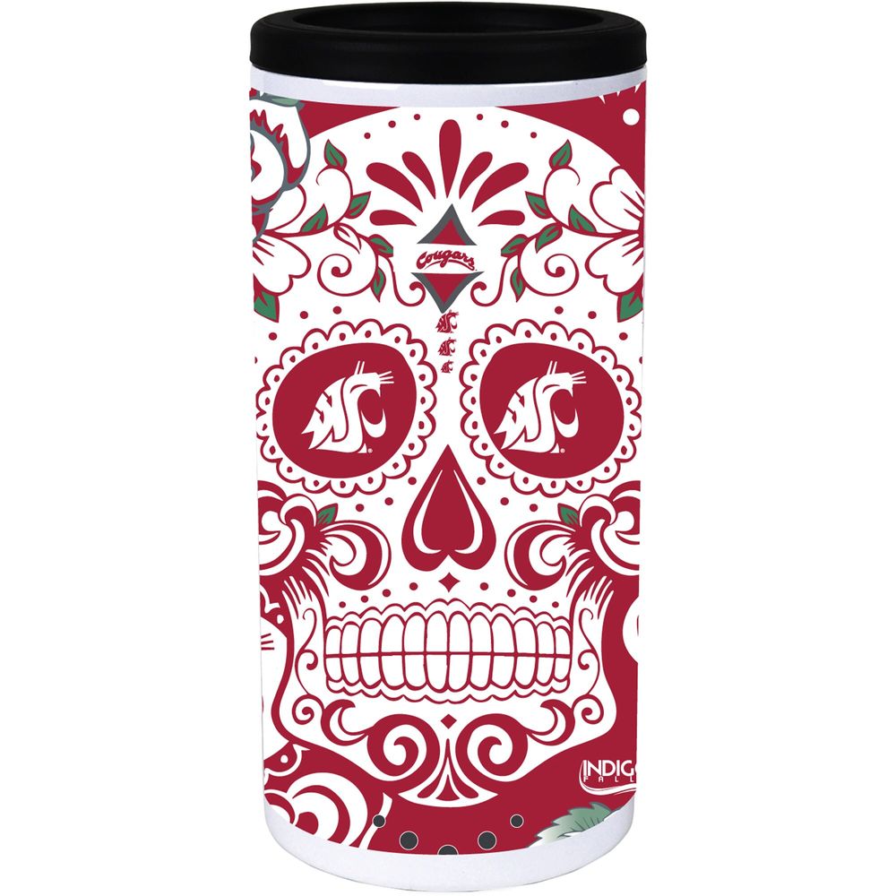 Washington State Cougars Dia Stainless Steel 12oz. Slim Can Cooler