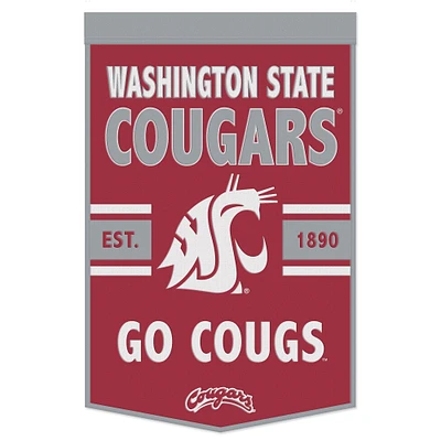 WinCraft Washington State Cougars Bannière avec slogan 24" x 38"