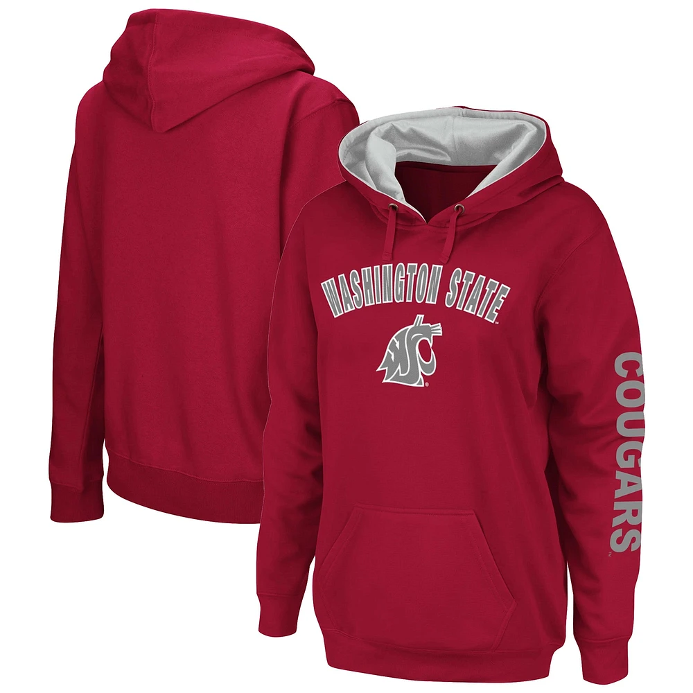 Sweat à capuche Colosseum Crimson Washington State Cougars Loud and Proud pour femme