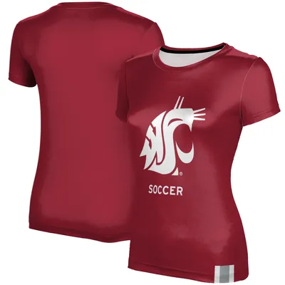 Washington State Cougars Women's Soccer T-Shirt - Crimson
