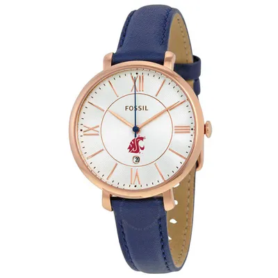 Washington State Cougars Fossil Women's Jacqueline Leather Watch