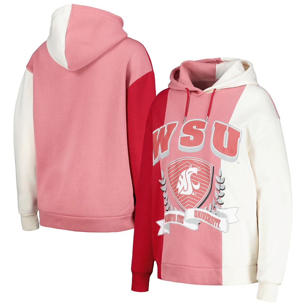 Sweat à capuche color block Gameday Couture pour femmes, cramoisi, Washington State Cougars Hall of Fame