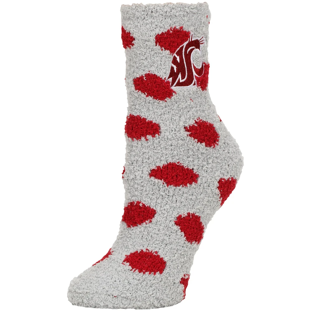 Women's ZooZatz Washington State Cougars Plush Dot Socks