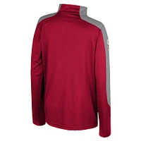 Youth Colosseum  Crimson Washington State Cougars OHT Military Appreciation Cyclone Quarter-Zip Windshirt