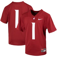 Maillot de football intouchable Nike #1 Crimson Washington State Cougars pour jeunes