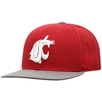 Youth Top of the World Crimson Washington State Cougars Victory Maverick Snapback Hat