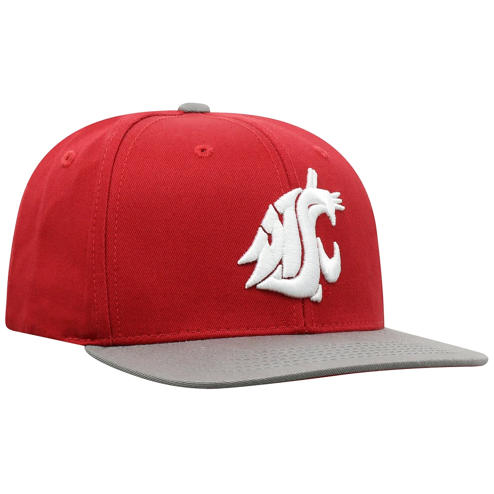 Youth Top of the World Crimson Washington State Cougars Victory Maverick Snapback Hat