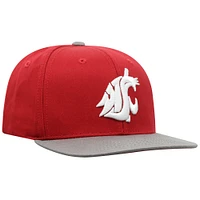 Youth Top of the World Crimson Washington State Cougars Victory Maverick Snapback Hat