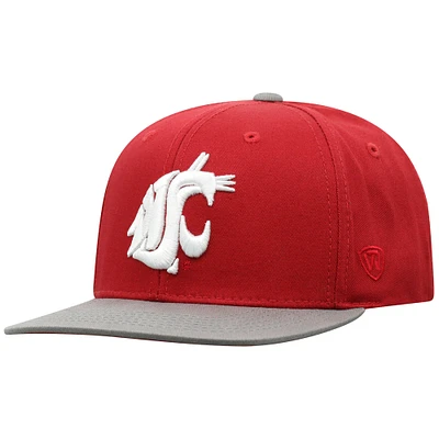 Youth Top of the World Crimson Washington State Cougars Victory Maverick Snapback Hat
