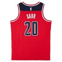 Maillot Swingman Nike Red Icon Edition autographié par Alexandre Sarr des Washington Wizards avec l'inscription « 2024 #2 Pick »