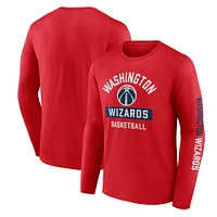 Men's Fanatics  Red Washington Wizards Long Sleeve T-Shirt