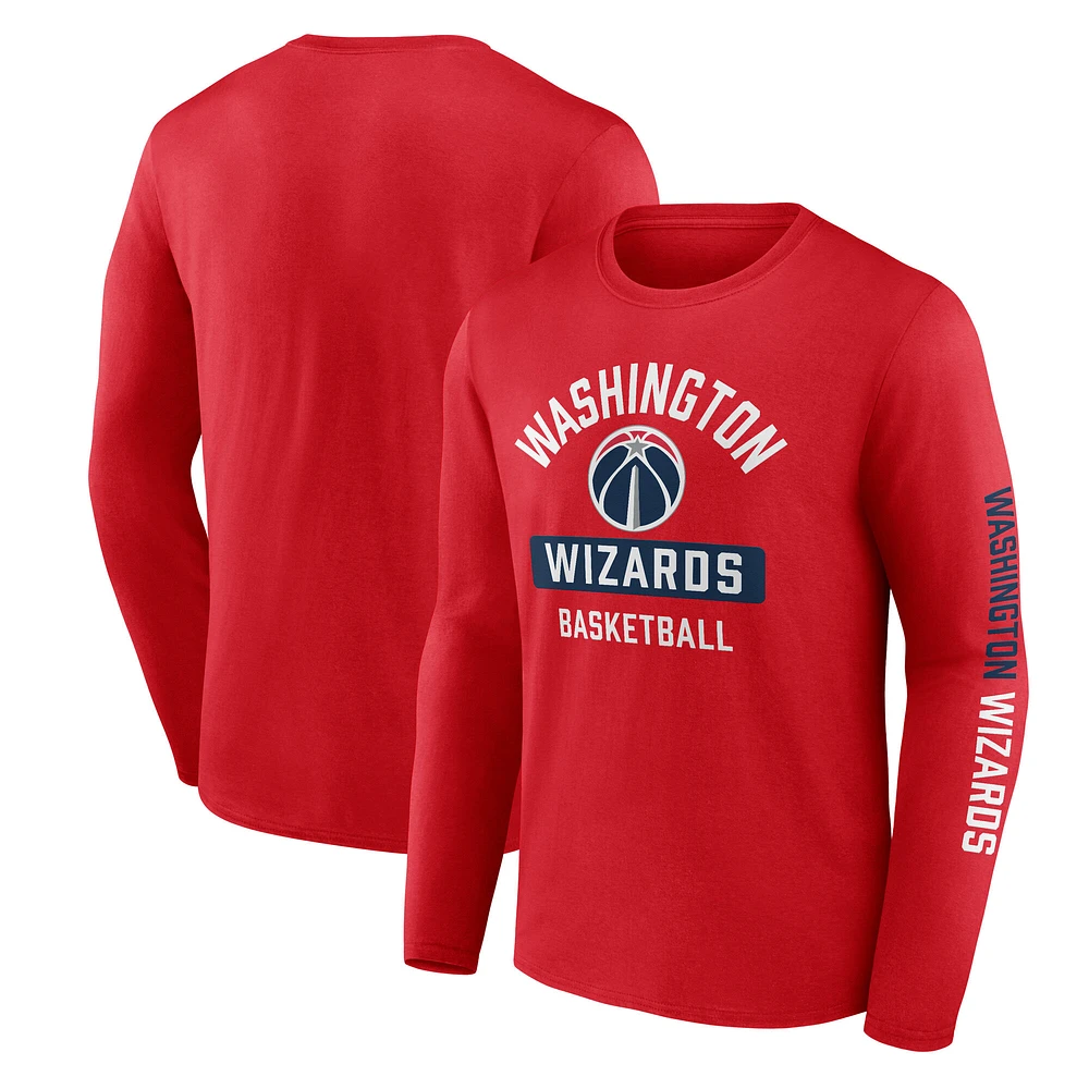 Men's Fanatics Red Washington Wizards Long Sleeve T-Shirt