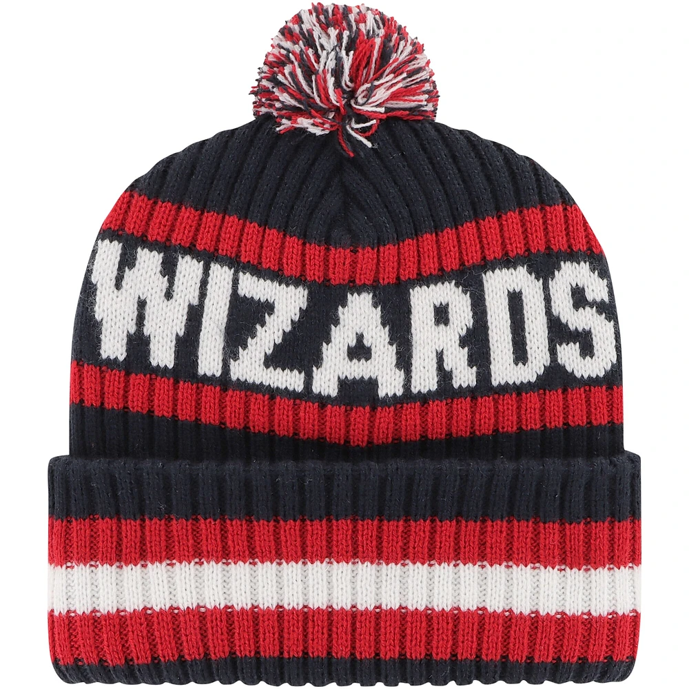 Men's '47 Navy Washington Wizards Bering Cuffed Knit Hat with Pom