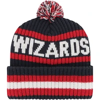 Bonnet en tricot à revers Bering '47 Navy Washington Wizards pour hommes avec pompon