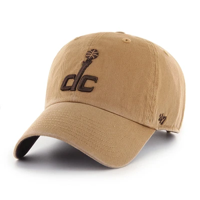 Casquette réglable pour homme '47 Tan Washington Wizards Ballpark Clean Up