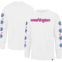 Men's '47 White Washington Wizards City Edition Downtown Franklin Long Sleeve T-Shirt