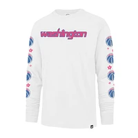 Men's '47 White Washington Wizards City Edition Downtown Franklin Long Sleeve T-Shirt