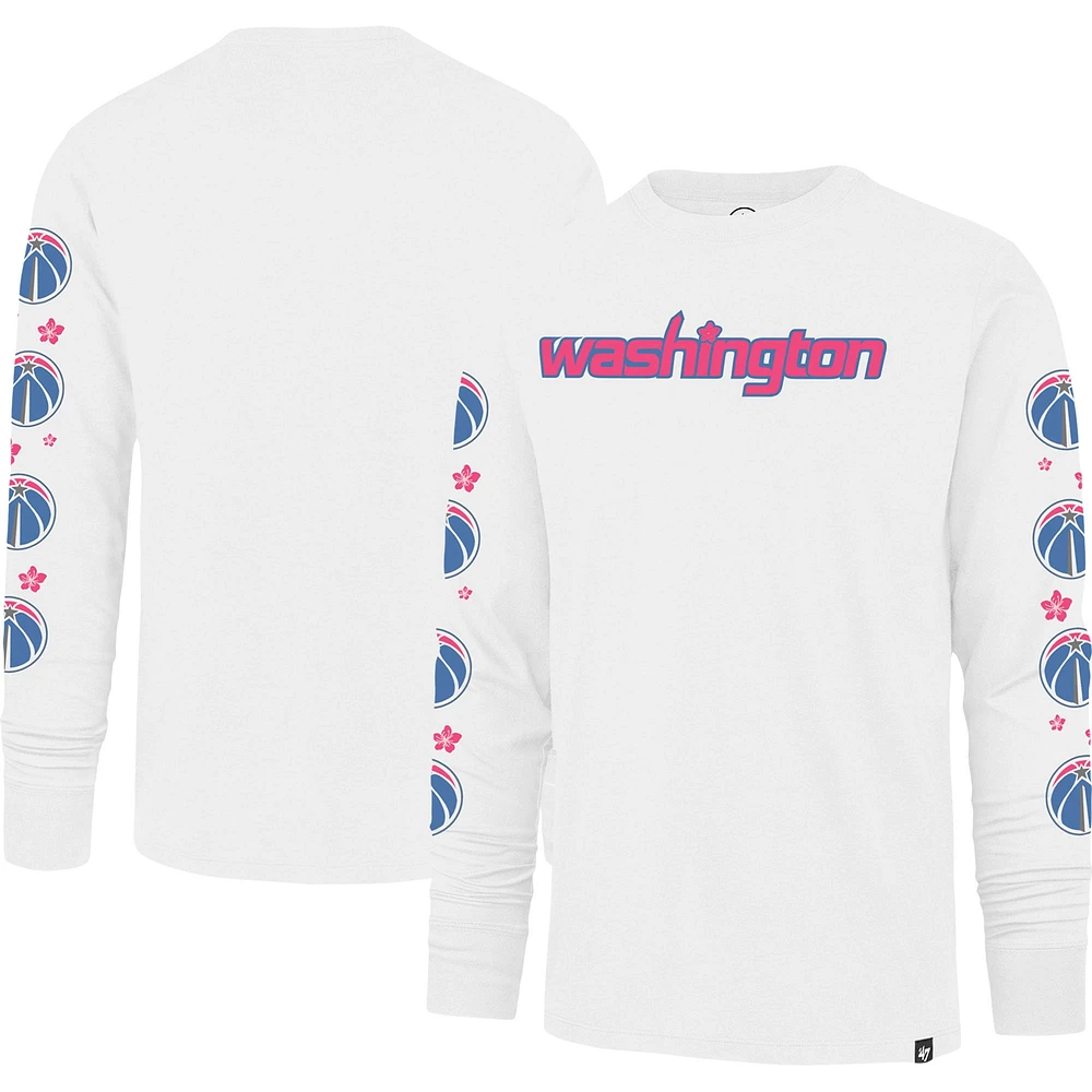 T-shirt à manches longues Downtown Franklin '47 White Washington Wizards City Edition pour homme