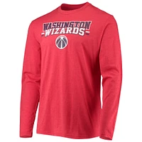 Ensemble de pyjama à manches longues et pantalon Washington Wizards pour hommes Concepts Sport bleu marine/rouge