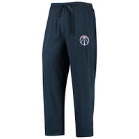 Ensemble de pyjama à manches longues et pantalon Washington Wizards pour hommes Concepts Sport bleu marine/rouge