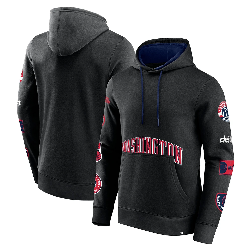 Men's Fanatics Black Washington Wizards Home Court Pullover Hoodie