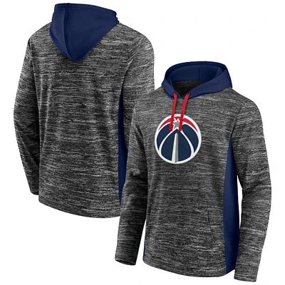 Men's Fanatics Charcoal Washington Wizards Instant Replay Colorblock - Pullover Hoodie