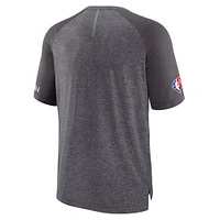 T-shirt raglan de tir fanatiques pour hommes, gris chiné, Washington Wizards 2022 Noches Ene-Be-A Core Shooting