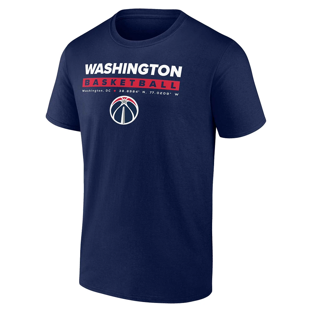 Ensemble de deux packs Just Net Fanatics pour hommes, bleu marine/rouge, Washington Wizards