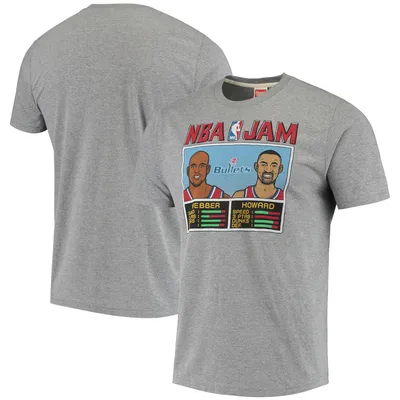 Chris Webber/Juwan Howard Washington Wizards Homage NBA Jam Tri-Blend T-Shirt - Heathered Gray