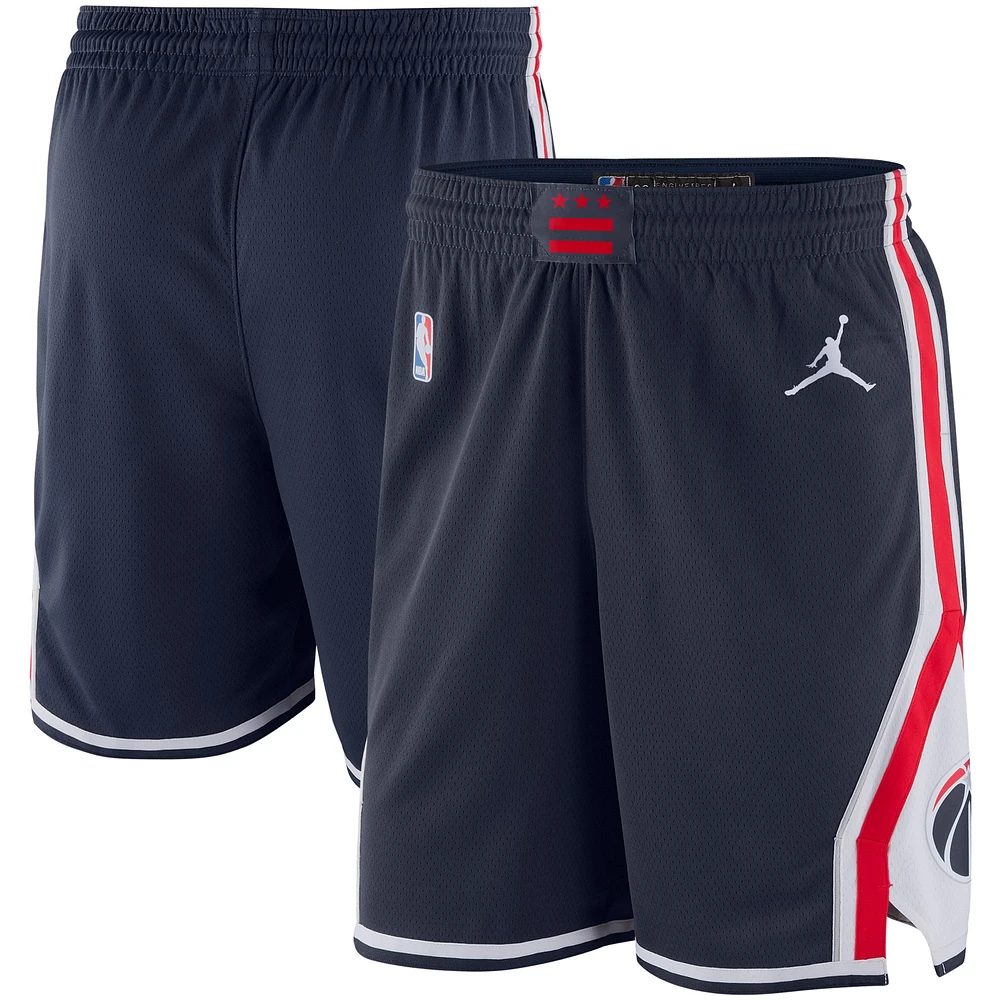 Short Swingman Jordan Brand pour homme bleu marine Washington Wizards Statement Edition