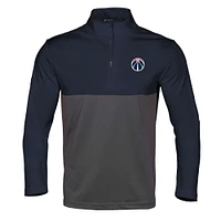 Haut à fermeture éclair quart de tour pour homme, bleu marine/noir, Washington Wizards Pursue