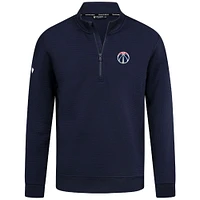 Pull à fermeture éclair quart de tour Accolade Cushion bleu marine pour homme des Washington Wizards Levelwear