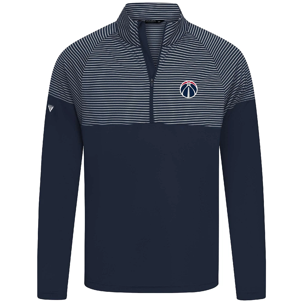 Haut à glissière quart de tour bleu marine rayures classiques des Washington Wizards pour homme
