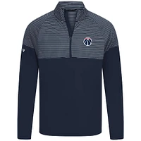 Haut à glissière quart de tour bleu marine rayures classiques des Washington Wizards pour homme