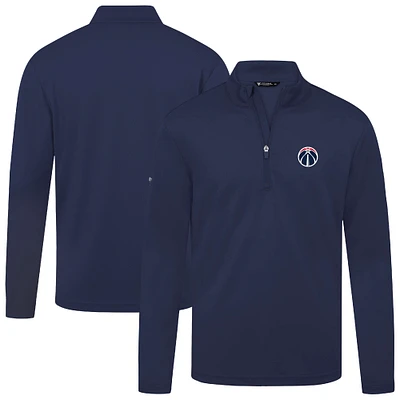 Men's Levelwear Navy Washington Wizards Heron Quarter-Zip Top